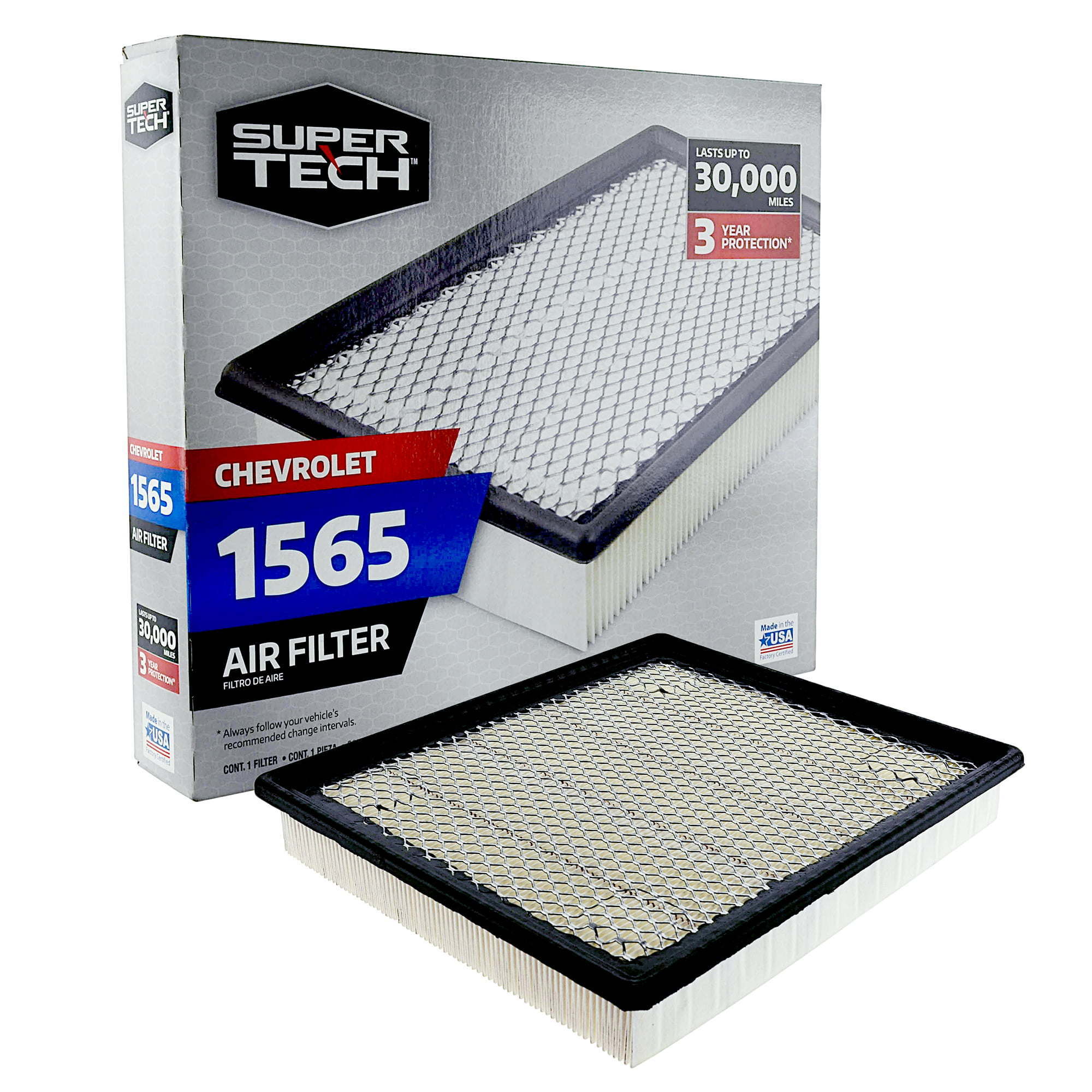 Super Tech 1565 Engine Air Filter, Replacement Filter for GM or Chevrolet - Premium Filters from Super Tech - Just $60.60! Shop now at Rapidvehicles