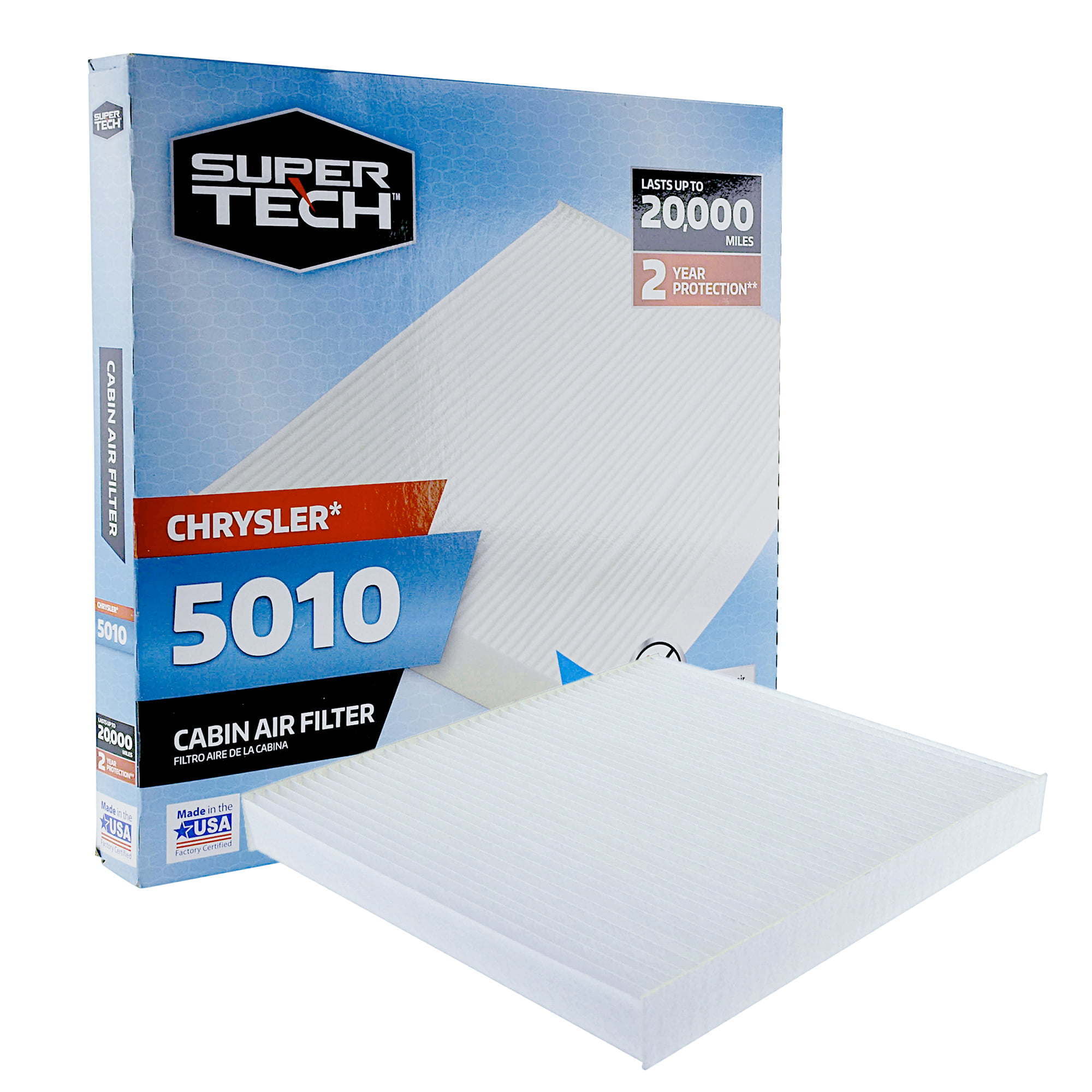 Super Tech 5010 Cabin Air Filters, Replacement Air/Dust Filter for Chrysler - Premium Filters from Super Tech - Just $60.60! Shop now at Rapidvehicles