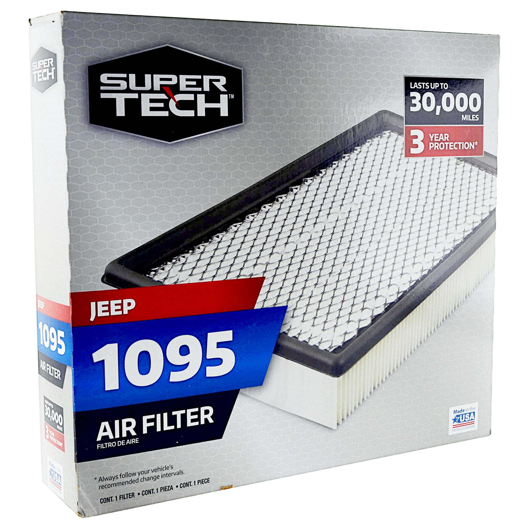 Super Tech 1095 Engine Air Filter, Replacement Filter for Chrysler or Jeep - Premium Filters from Super Tech - Just $47.30! Shop now at Rapidvehicles