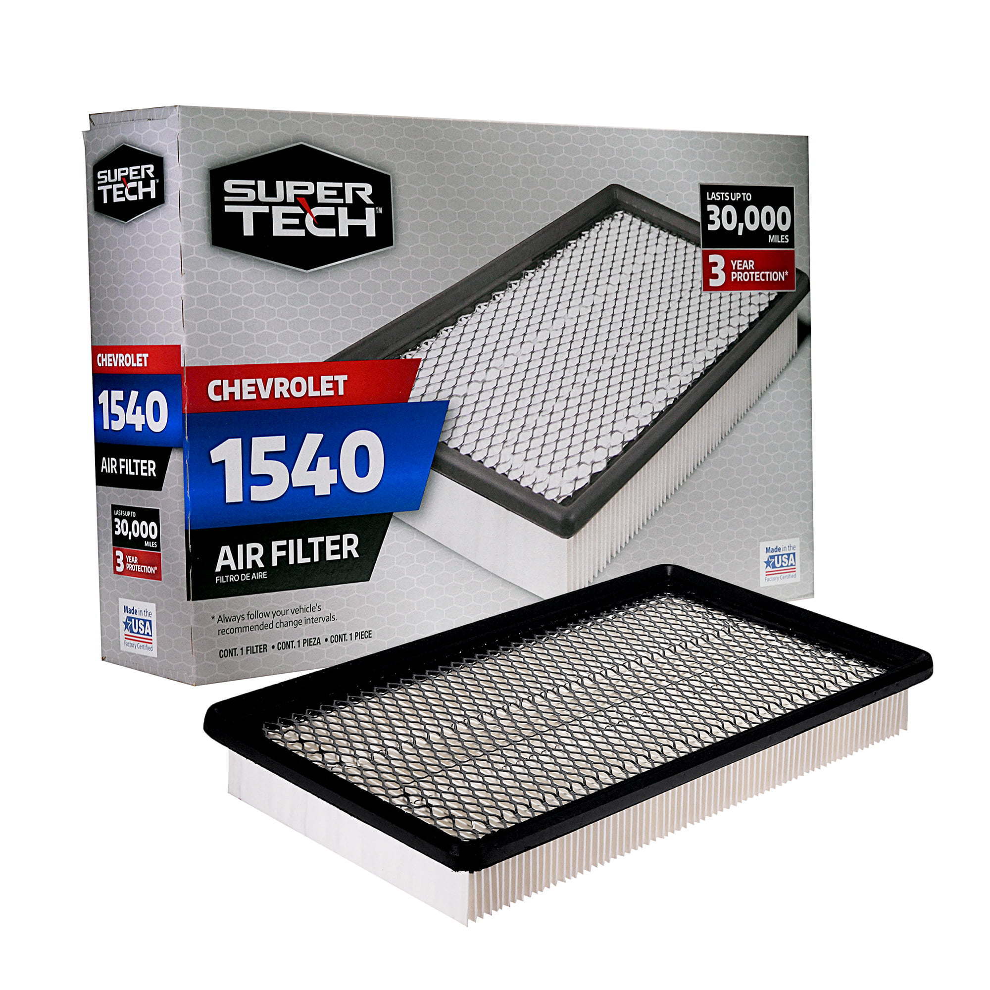 Super Tech 1540 Engine Air Filter, Replacement Filter for GM or Chevrolet - Premium Filters from Super Tech - Just $47.30! Shop now at Rapidvehicles