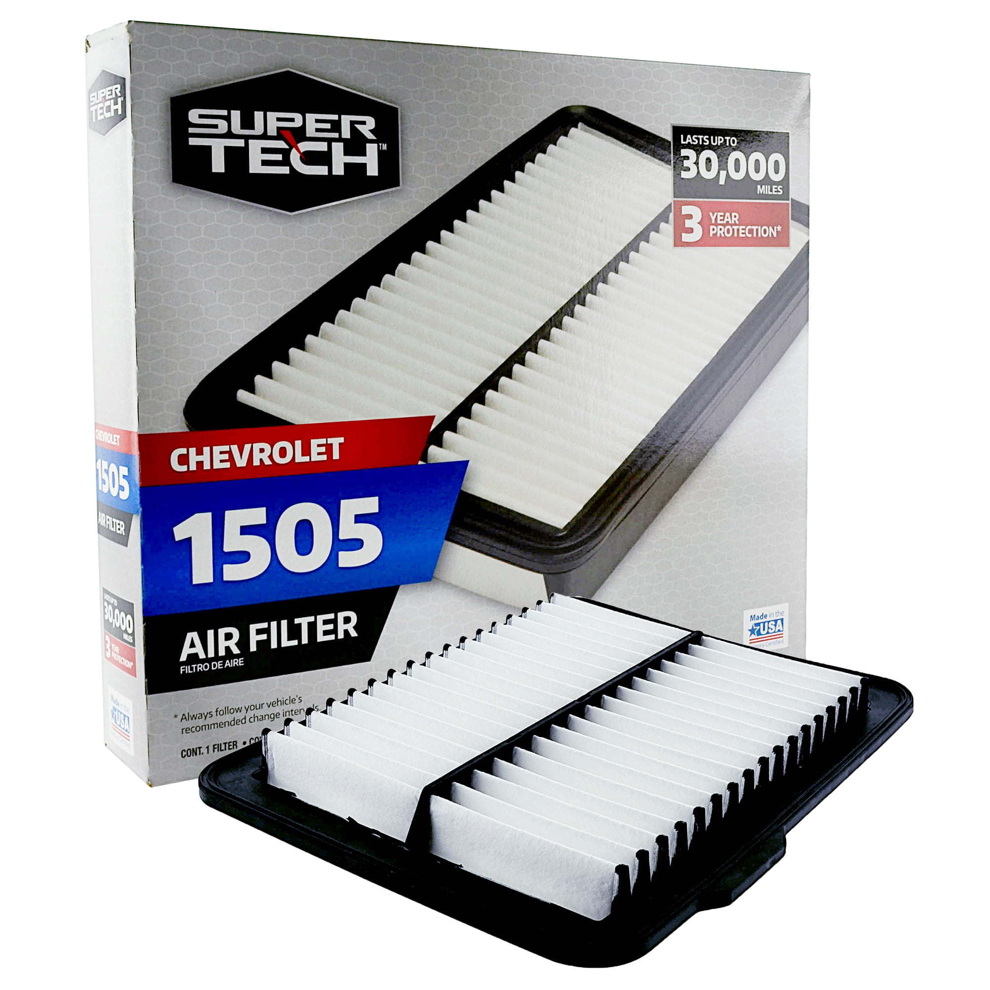 Super Tech 1505 Engine Air Filter, Replacement Filter for GM or Chevrolet - Premium Tool Kits from Super Tech - Just $47.30! Shop now at Rapidvehicles