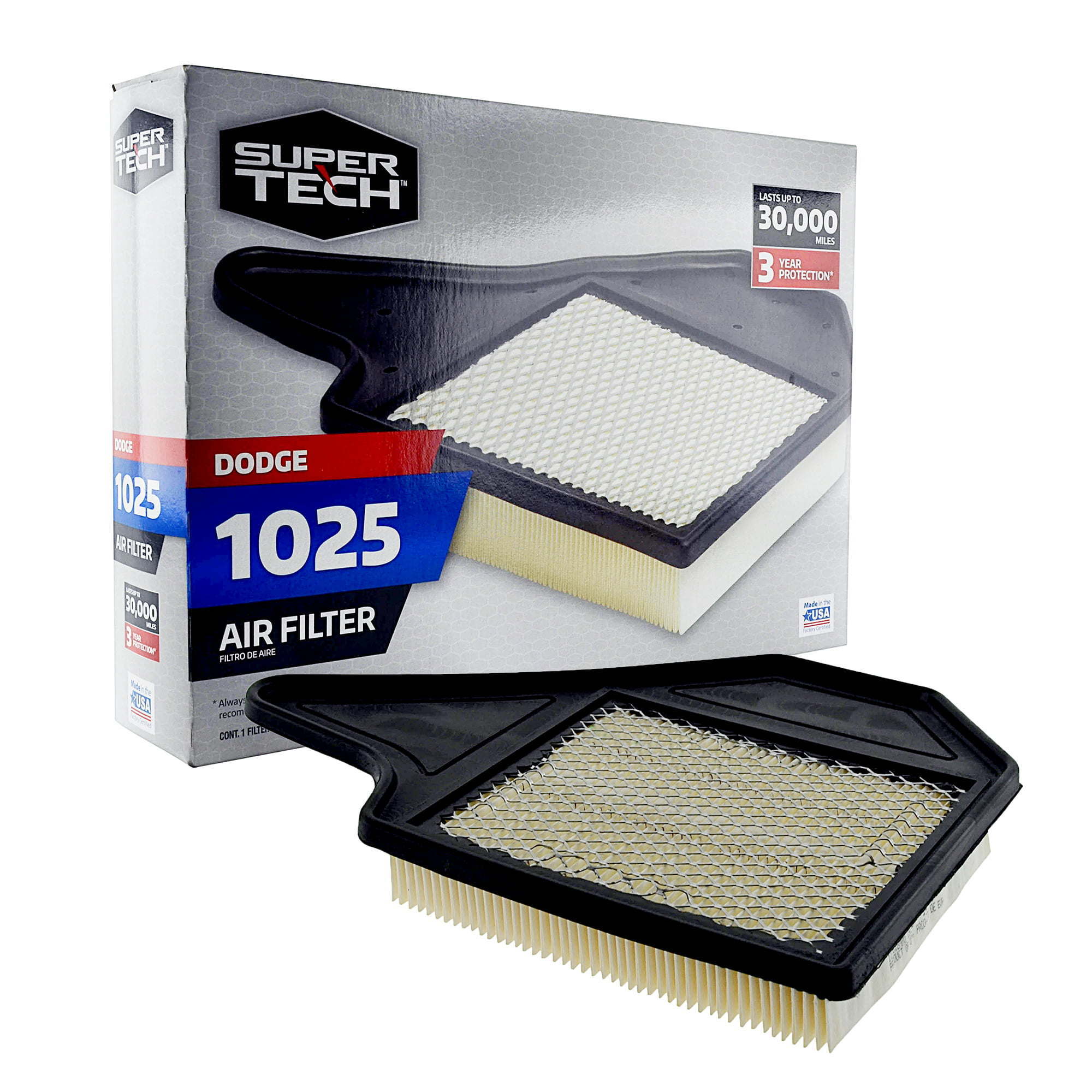 Super Tech Engine Air Filter 1025, Replacement Filter for Select Chrysler and Dodge - Premium Filters from Super Tech - Just $60.60! Shop now at Rapidvehicles