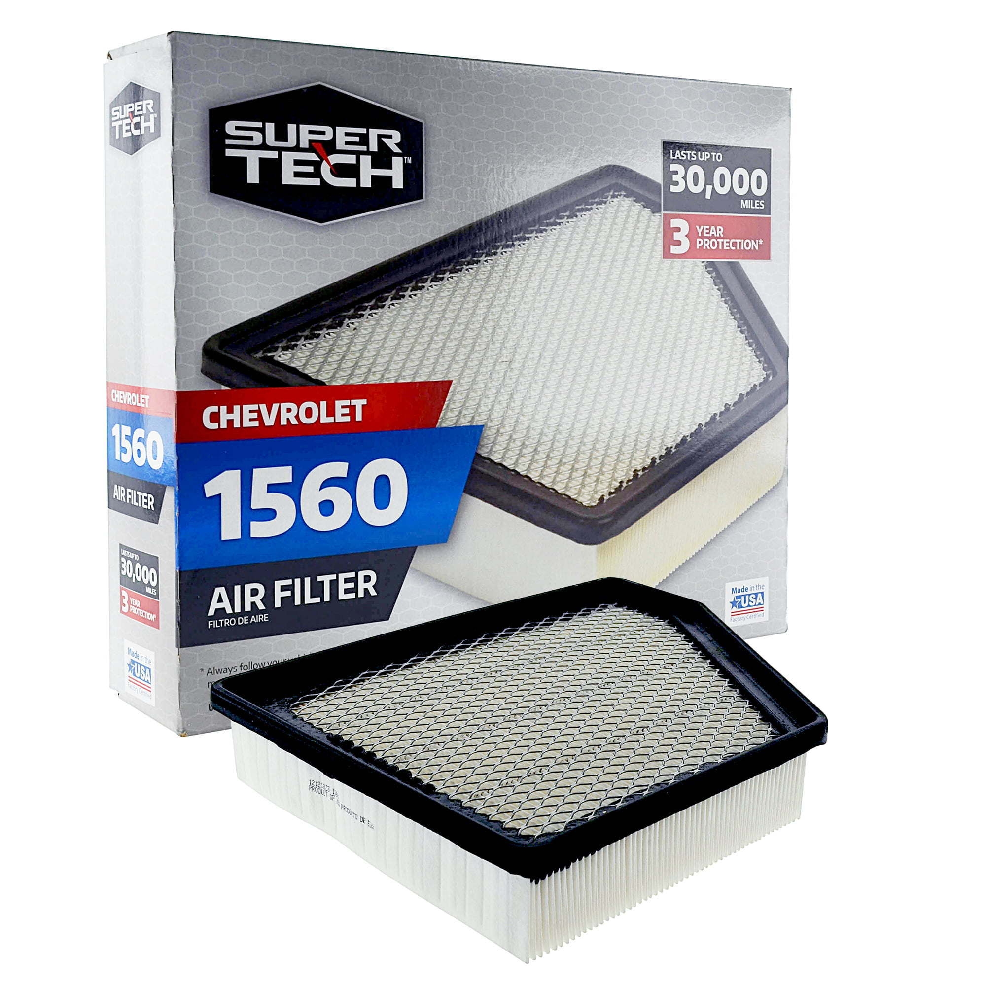 Super Tech 1560 Engine Air Filter, Replacement Filter for GM or Chevrolet - Premium Filters from Super Tech - Just $47.30! Shop now at Rapidvehicles