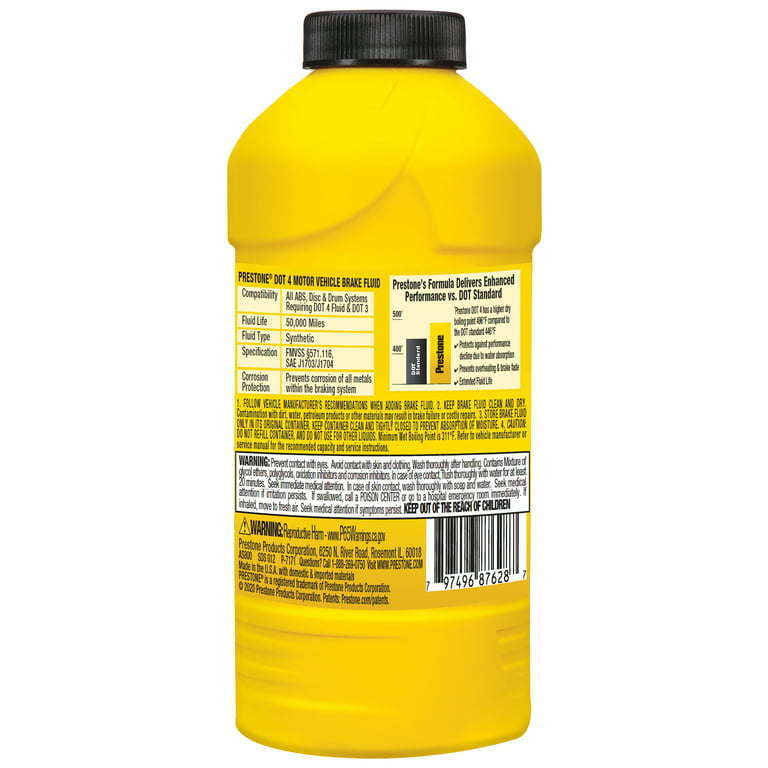 Prestone Dot 4 Brake Fluid - 12 fl oz- Synthetic, High Grade, - Premium Transmission Fluids from Prestone - Just $57.99! Shop now at Rapidvehicles