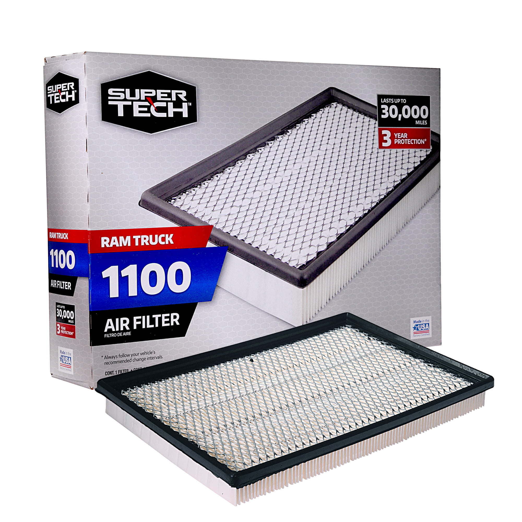 Super Tech 1100 Engine Air Filter, Replacement Filter for Chrysler or Ram Truck - Premium Filters from Super Tech - Just $60.60! Shop now at Rapidvehicles