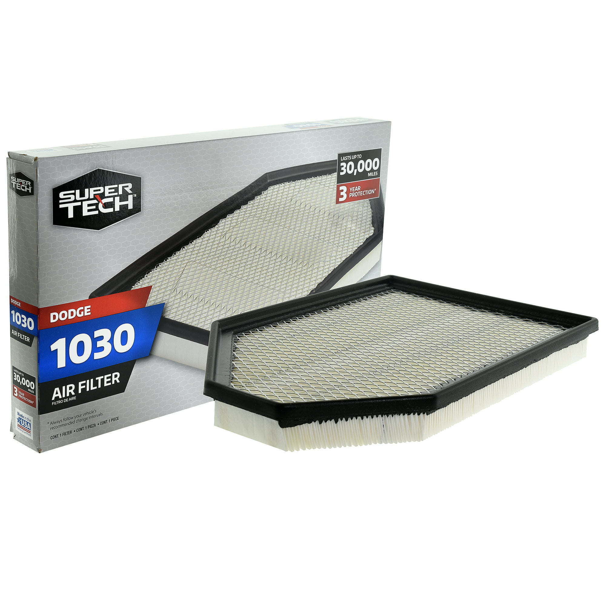 Super Tech 1030 Engine Air Filter, Replacement Filter for Chrysler or Dodge - Premium Filters from Super Tech - Just $60.60! Shop now at Rapidvehicles