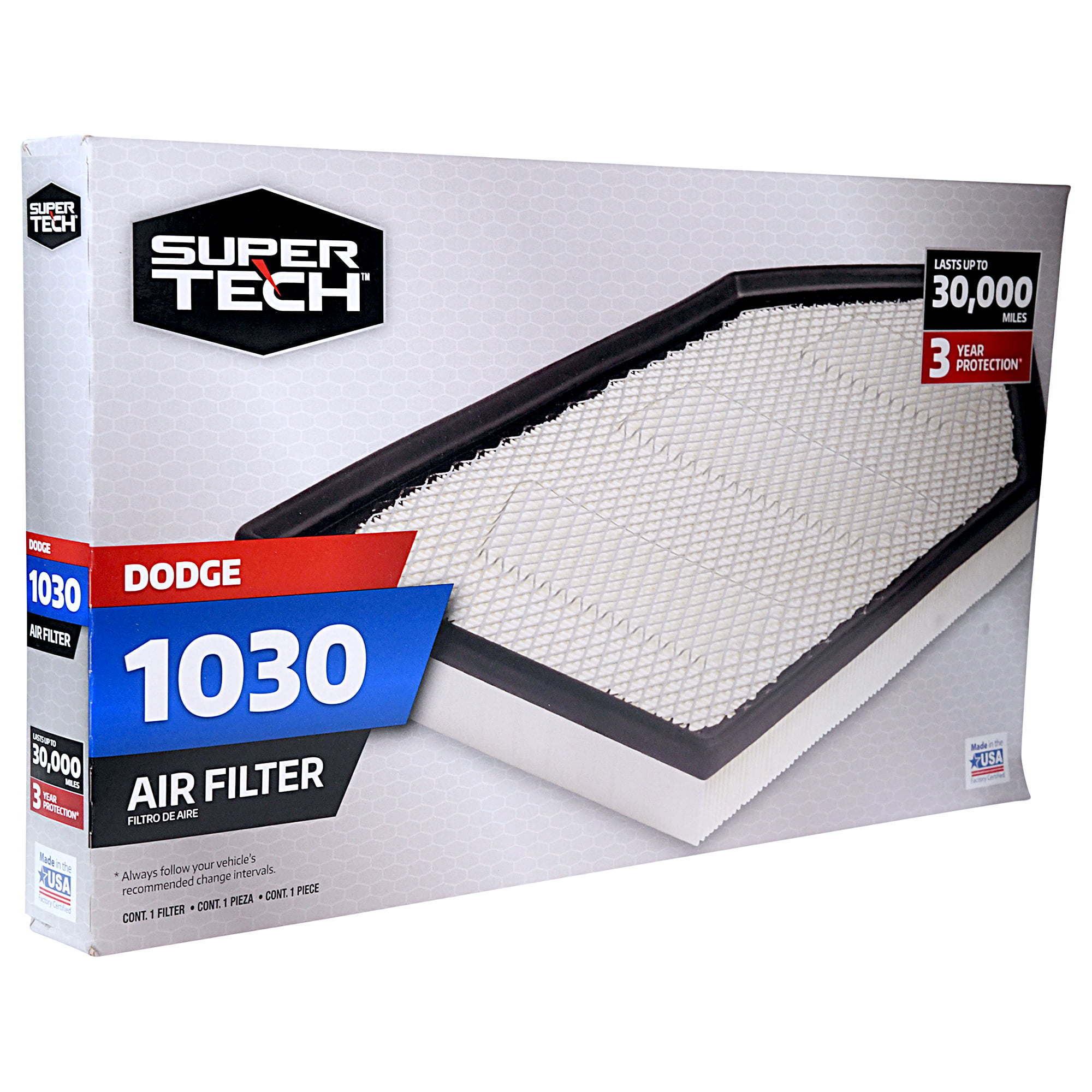 Super Tech 1030 Engine Air Filter, Replacement Filter for Chrysler or Dodge - Premium Filters from Super Tech - Just $60.60! Shop now at Rapidvehicles