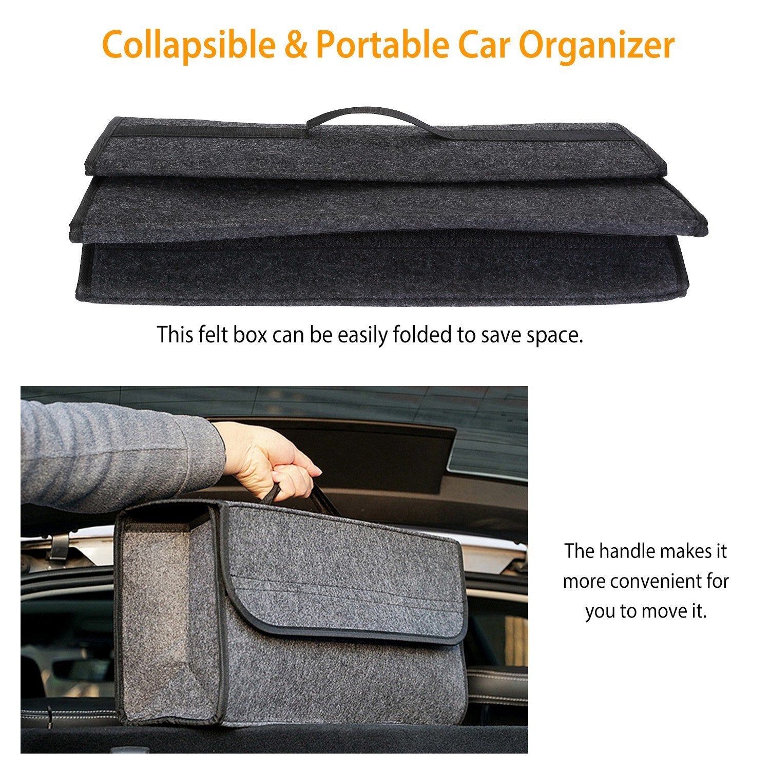 3.85Gal Car Boot Organizer Box Collapsible Trunk Bag Storage Container Travel Tidy Case Holder - Premium Door & Seat Back Organizers from Rapidvehicles - Just $29.99! Shop now at Rapidvehicles