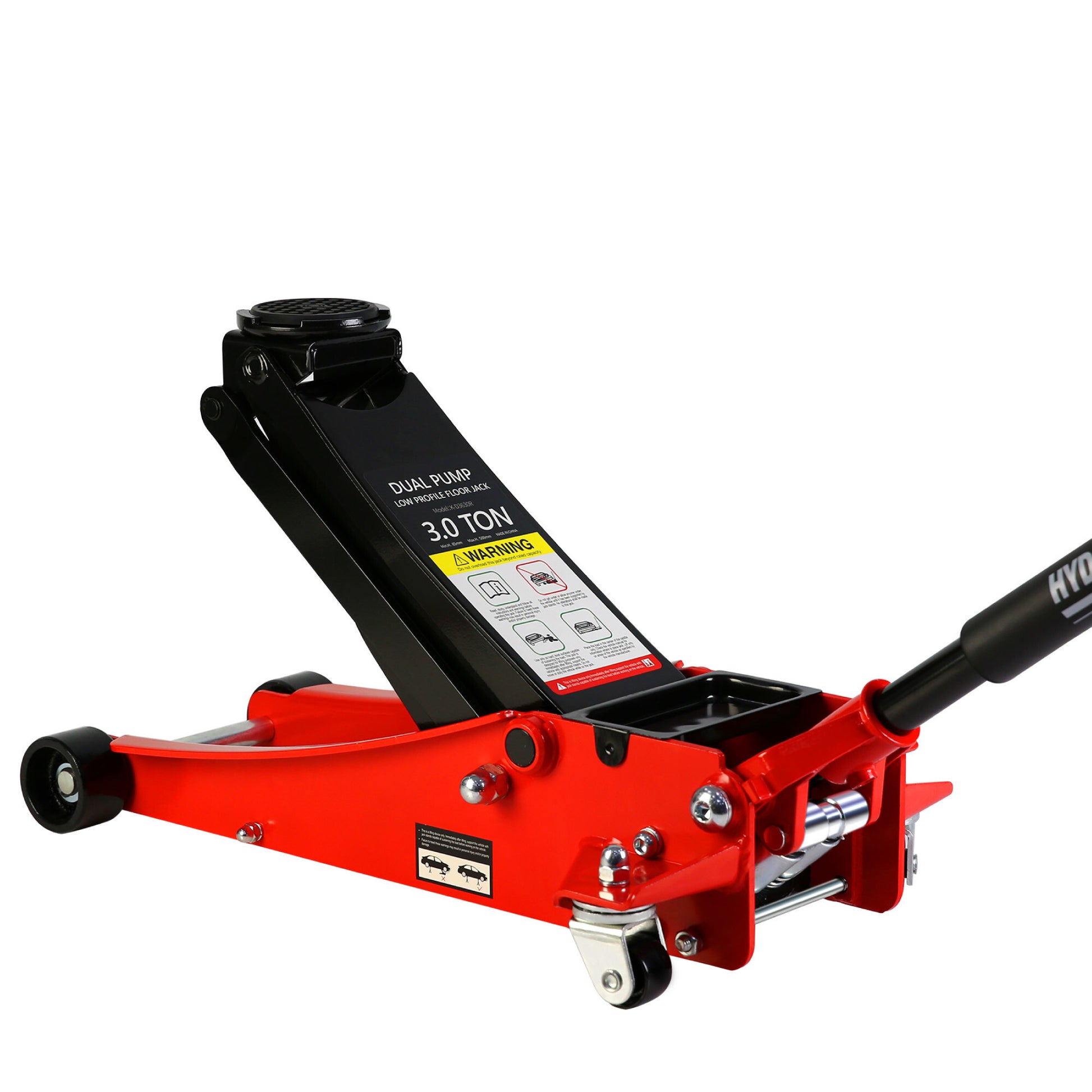 3t Low Profile Jack, Red and Black, Ultra Low Floor Jack with - Premium Accessories from Rapidvehicles - Just $248.99! Shop now at Rapidvehicles