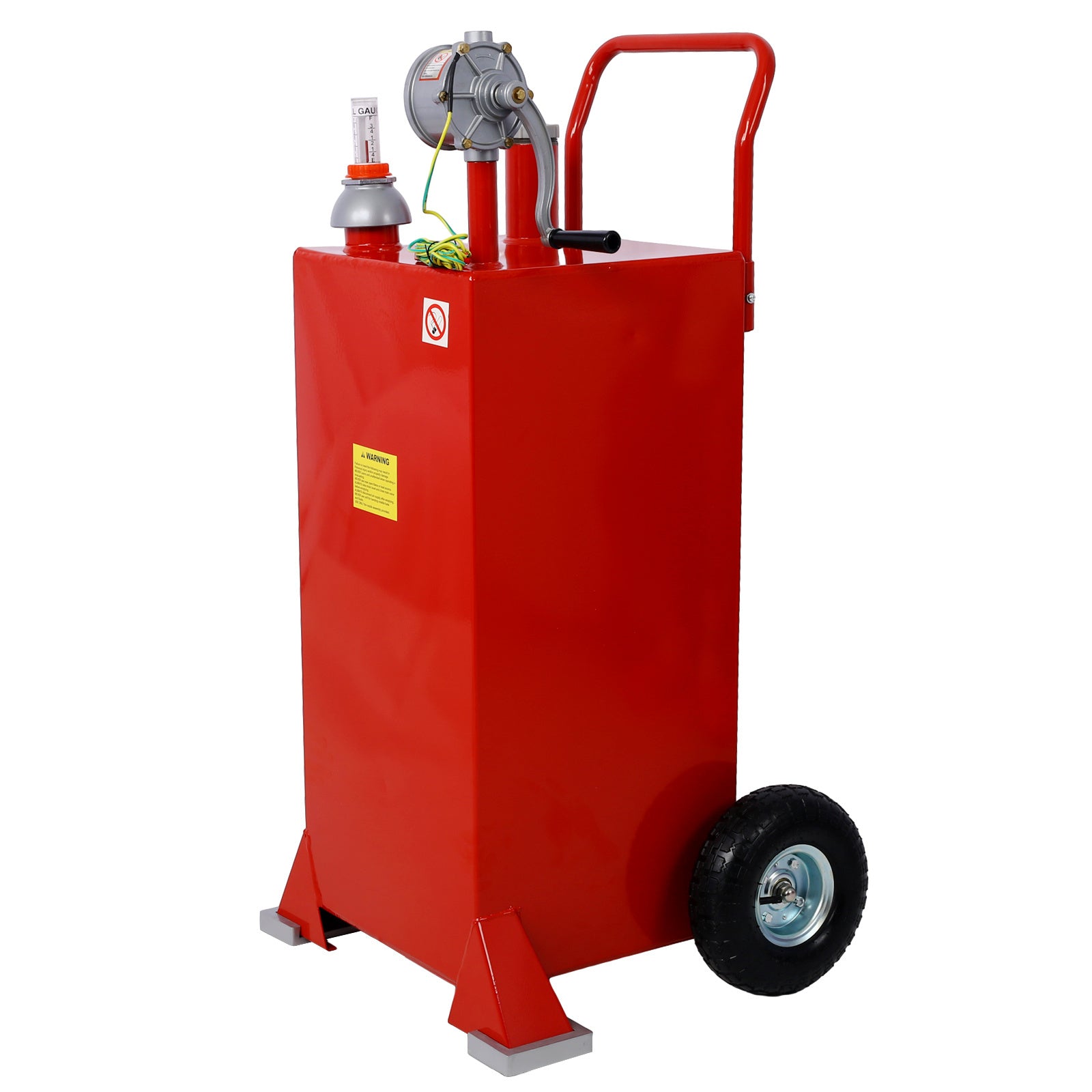 30 Gallon Gas Caddy With Wheels, Fuel Transfer Tank Gasoline Diesel Can Reversible Rotary Hand Siphon Pump, Fuel Storage Tank For Automobiles ATV Car Mowers Tractors Boat Motorcycle(Red) - Premium Fuel Transfer & Lubrication from Rapidvehicles - Just $274.99! Shop now at Rapidvehicles