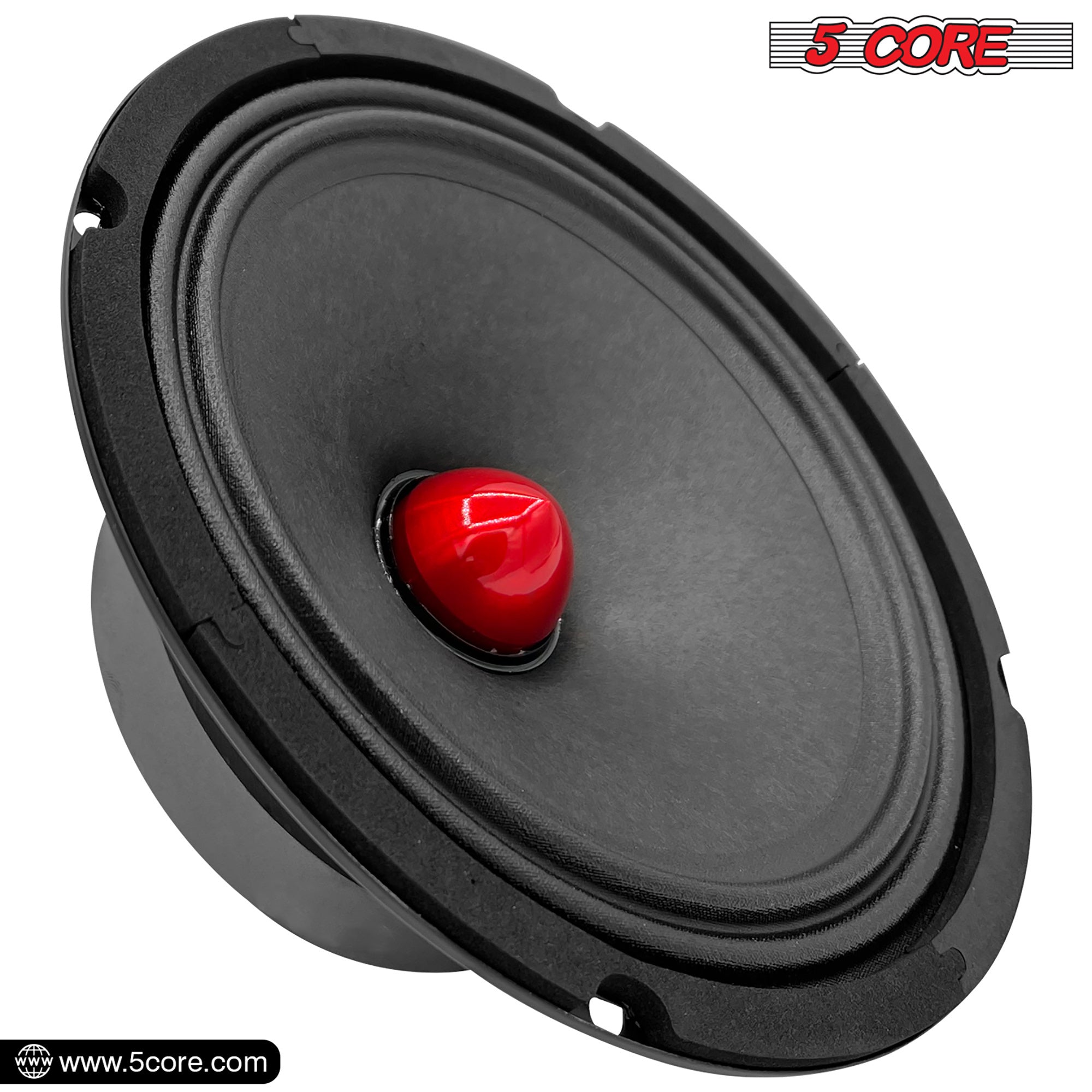 5 CORE 8 Inch Mid-Range Bullet Pro Audio Car Speaker, Red Aluminium Bullet, Loudspeaker 580W Max 4 Ohms - Premium Quality Audio Door Speakers for Car or Truck Stereo Sound System-MR 8 BLT R 4oHM - Premium Car Speakers & Speaker Systems from 5 Core - Just $51.44! Shop now at Rapidvehicles