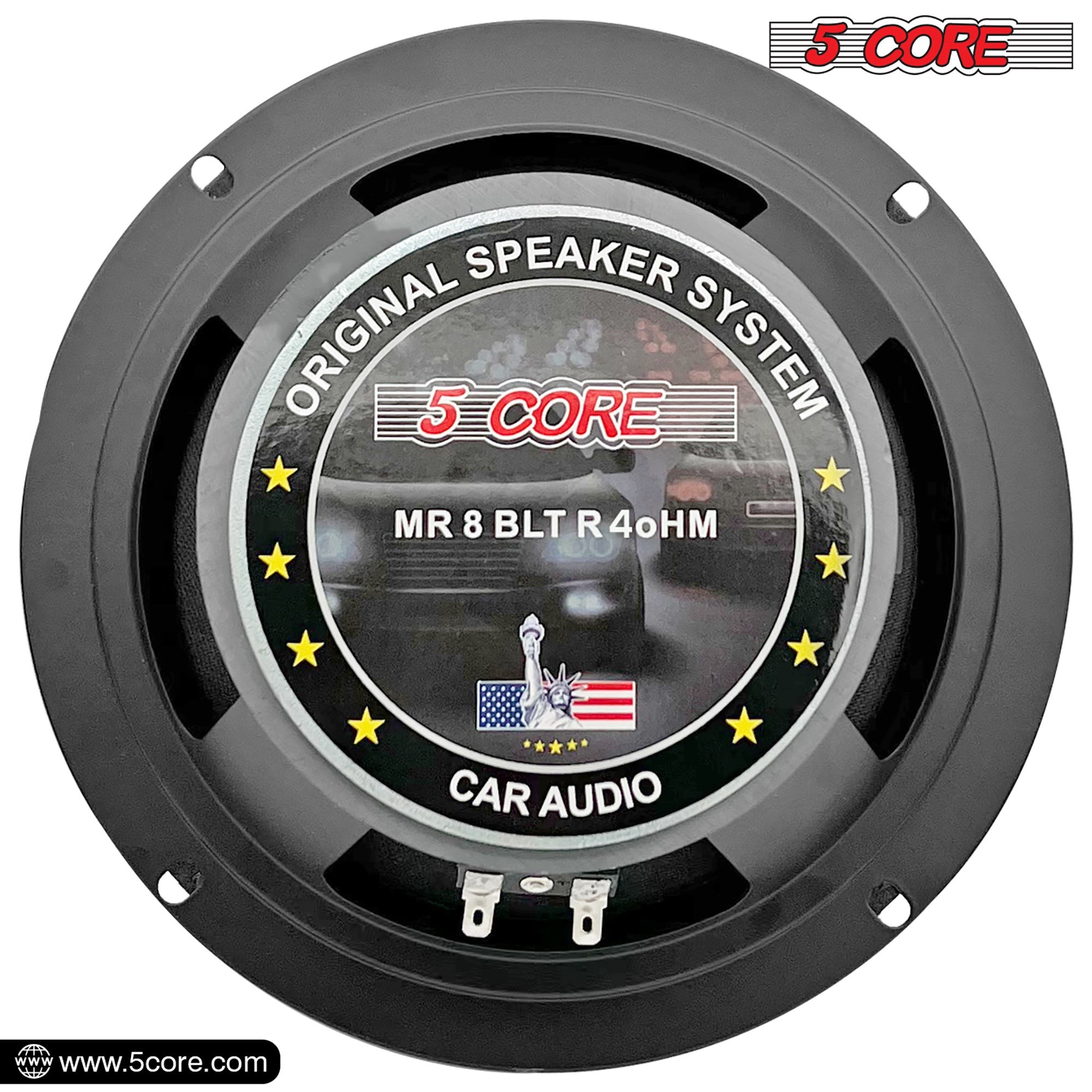 5 CORE 8 Inch Mid-Range Bullet Pro Audio Car Speaker, Red Aluminium Bullet, Loudspeaker 580W Max 4 Ohms - Premium Quality Audio Door Speakers for Car or Truck Stereo Sound System-MR 8 BLT R 4oHM - Premium Car Speakers & Speaker Systems from 5 Core - Just $51.44! Shop now at Rapidvehicles