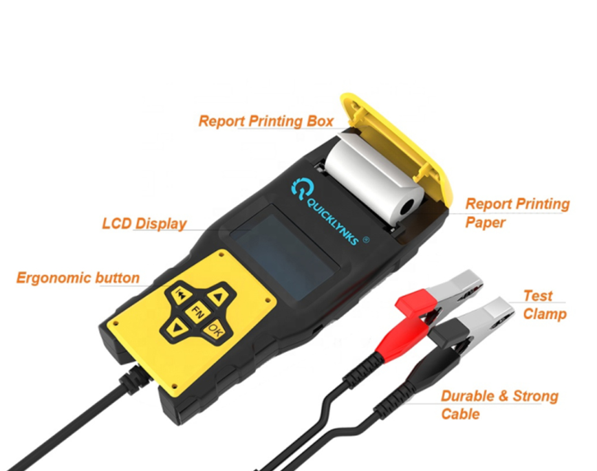 12V 24V Car Battery Load Tester 100-2000 CCA Load Test Built-in - Premium Battery Testers from Rapidvehicles - Just $204.99! Shop now at Rapidvehicles