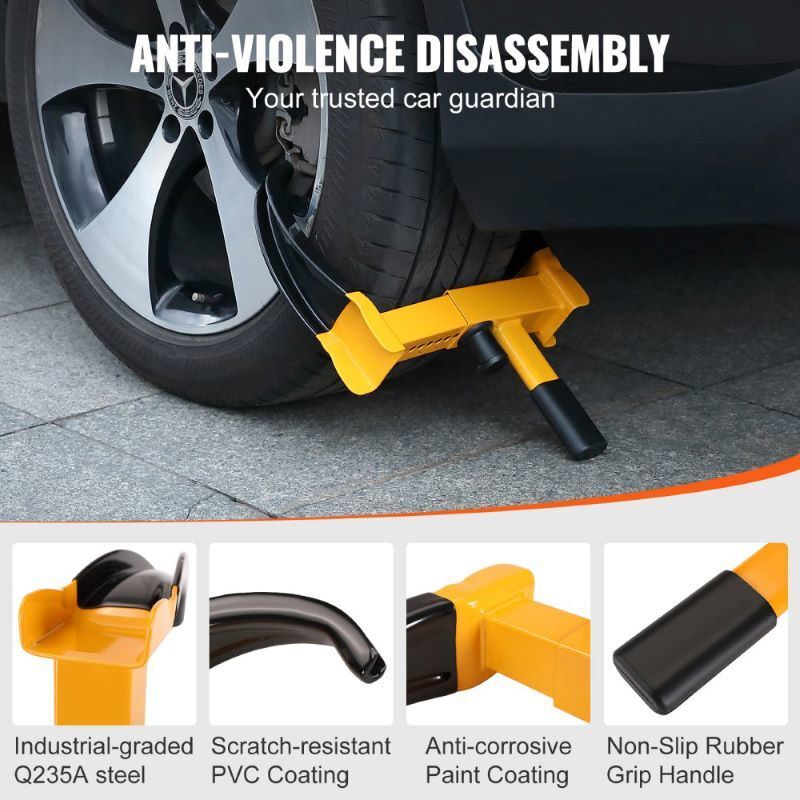 Adjustable Anti Theft Trailer Lock Wheel Clamp for ATV SUV Car Motorcycles - Premium Wheel Locks from Rapidvehicles - Just $90.99! Shop now at Rapidvehicles