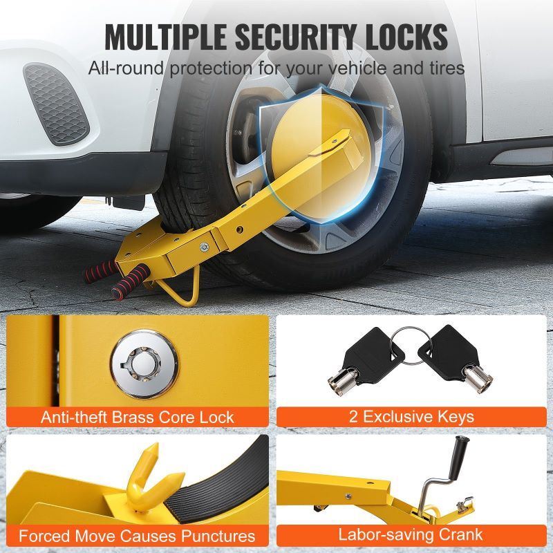 Heavy-Duty Anti Theft Tire Lock for RV Trailers/Cars/Trucks/SUVs - Premium Wheel Locks from Rapidvehicles - Just $105.99! Shop now at Rapidvehicles