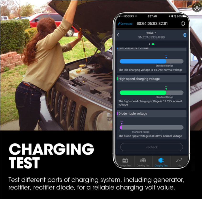 Wireless Bluetooth 4.0 Car battery tester iOS and Android mobile phone APP test battery internal resistance voltage CCA battery capacity and battery load multi-function battery analyzer - Premium Battery Testers from Rapidvehicles - Just $57.99! Shop now at Rapidvehicles