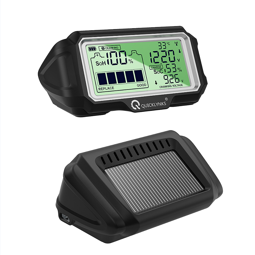 Solar Car Battery Monitor LED Display 433 MHz Wireless - Premium Battery Testers from Rapidvehicles - Just $120.99! Shop now at Rapidvehicles