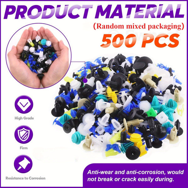 500Pcs Mixed Auto Retainer Fastener Rivet Push Clips Accessories - Premium Exhaust System from Rapidvehicles - Just $34.19! Shop now at Rapidvehicles