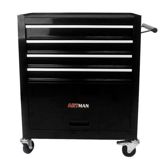 4 drawers multifunctional tool cart with wheels-black - Premium Accessories from Rapidvehicles - Just $286.99! Shop now at Rapidvehicles