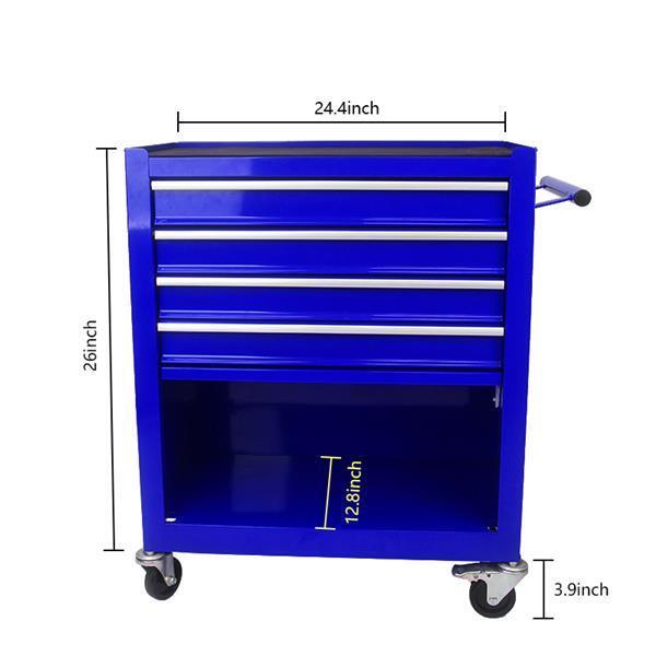 4 drawers multifunctional tool cart with wheels-blue - Premium Accessories from Rapidvehicles - Just $187.86! Shop now at Rapidvehicles