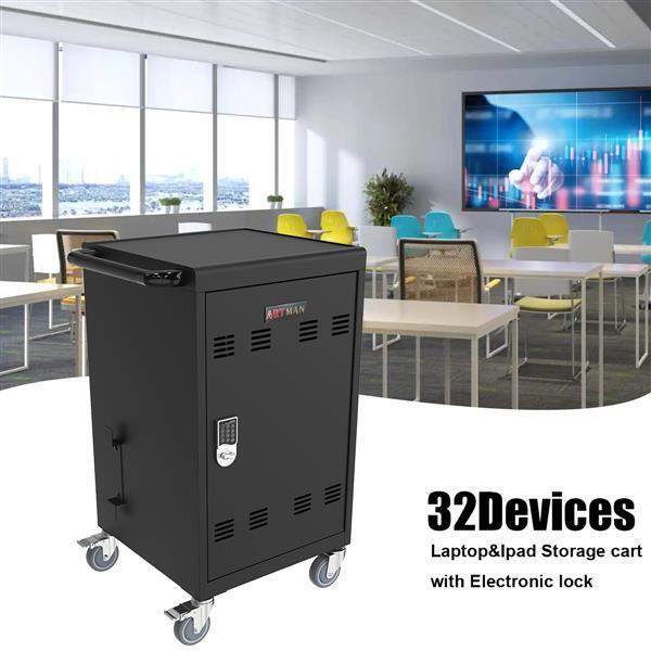 Mobile Charging Cart and Cabinet for Tablets Laptops 30-Device - Premium Accessories from Rapidvehicles - Just $591.72! Shop now at Rapidvehicles