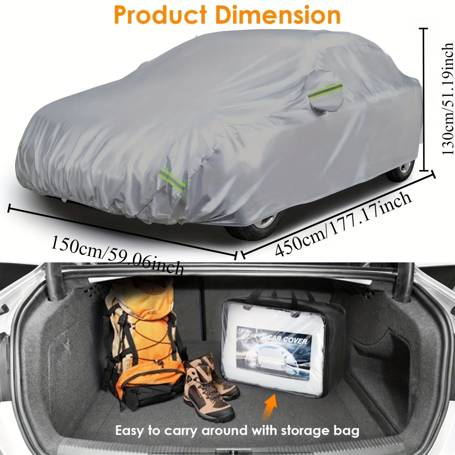 Universal car cover, sunscreen and dustproof universal car cover, - Premium Deflectors & Shields from Rapidvehicles - Just $56.99! Shop now at Rapidvehicles