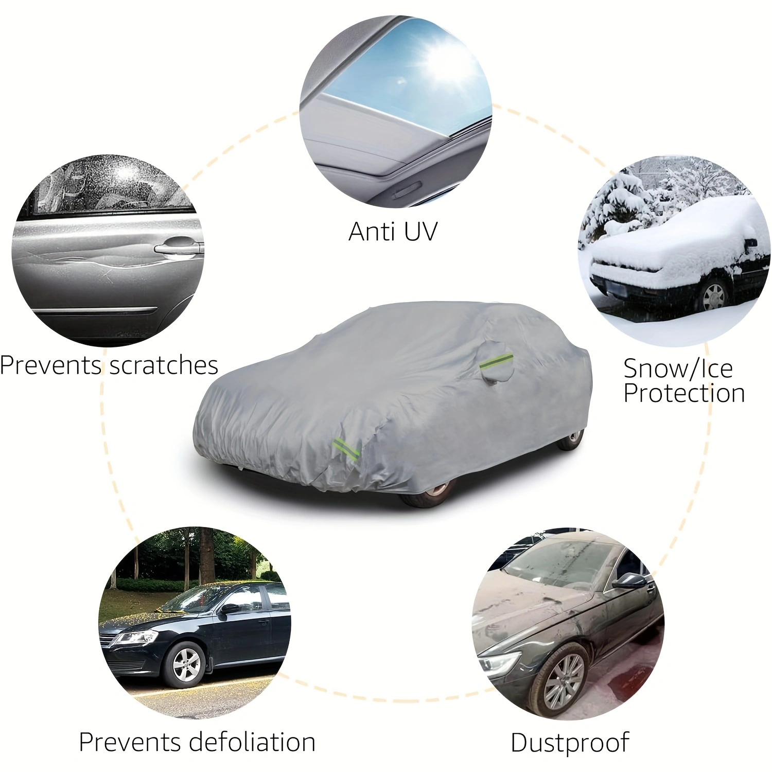 Universal car cover, sunscreen and dustproof universal car cover, - Premium Deflectors & Shields from Rapidvehicles - Just $56.99! Shop now at Rapidvehicles