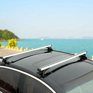 47.24in Universal Top Roof Rack Cross Bar Cargo Carrier Aluminum Crossbar Rack with 165LBS Capacity Fit for Most Vehicle Wagon Car Without Roof Side Rail - Premium Rooftop Racks from Rapidvehicles - Just $65.53! Shop now at Rapidvehicles