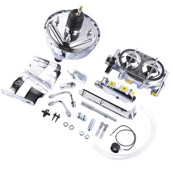 8" Chrome Power Brake Booster Master Cylinder Disc Drum Kit for - Premium Brake System from Rapidvehicles - Just $256.49! Shop now at Rapidvehicles