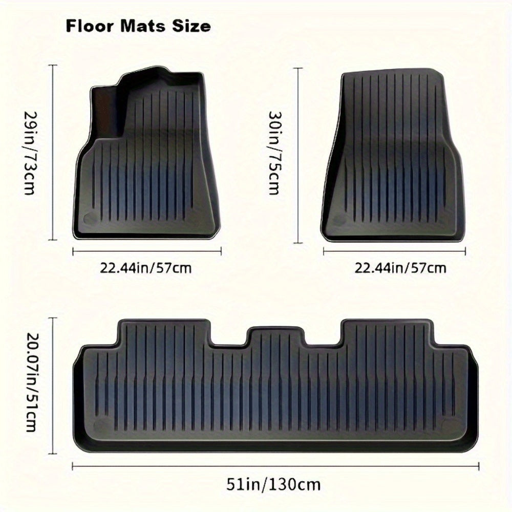 Floor Mats for Tesla Model Y 2024 2023-2020 Custom Fit All Weather Durable TPE Automotive Interior Cargo Liners Trunk Mats Accessories for Model Y 5-Seat (NOT fit 7-Seat) 6 Pcs Mats Set - Premium Floor Mats, Universal Fit from Rapidvehicles - Just $190.99! Shop now at Rapidvehicles