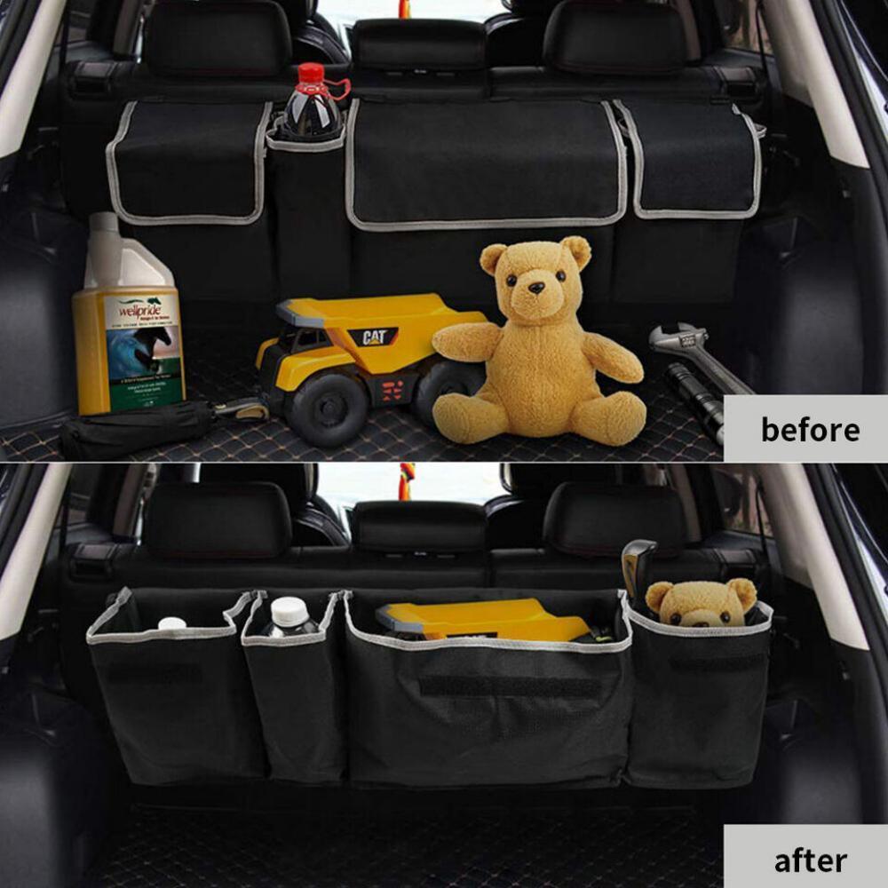 Car Trunk Organizer Oxford Interior Accessories Back Seat Storage Bag 4 Pocket(No delivery on weekends) - Premium Door & Seat Back Organizers from Rapidvehicles - Just $32.99! Shop now at Rapidvehicles