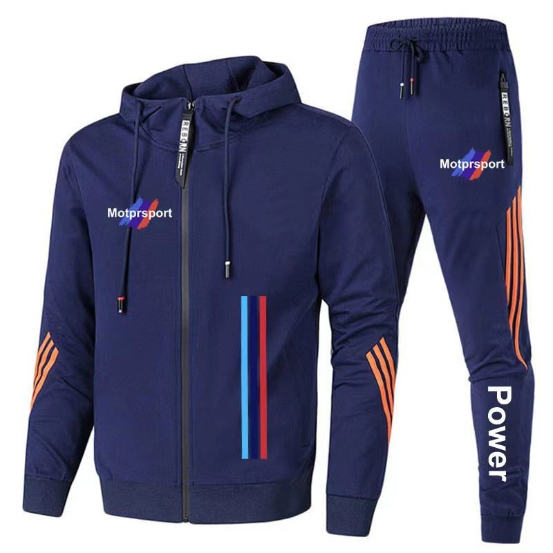 For Bmw Men's Casual Sports Suit Zipper Hooded Jacket + Pants Tracksuit Sweatshirt Casual Male Set - Premium Fashion Hoodies & Sweatshirts from Rapidvehicles - Just $63.54! Shop now at Rapidvehicles