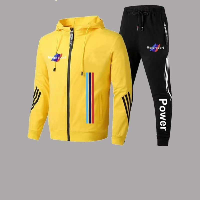 For Bmw Men's Casual Sports Suit Zipper Hooded Jacket + Pants - Premium Fashion Hoodies & Sweatshirts from Rapidvehicles - Just $57.19! Shop now at Rapidvehicles