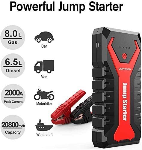 DBPOWER G16 2000A 20800mAh Portable Car Jump Starter(UP to 8.0L - Premium Jump Starters from Rapidvehicles - Just $146.99! Shop now at Rapidvehicles