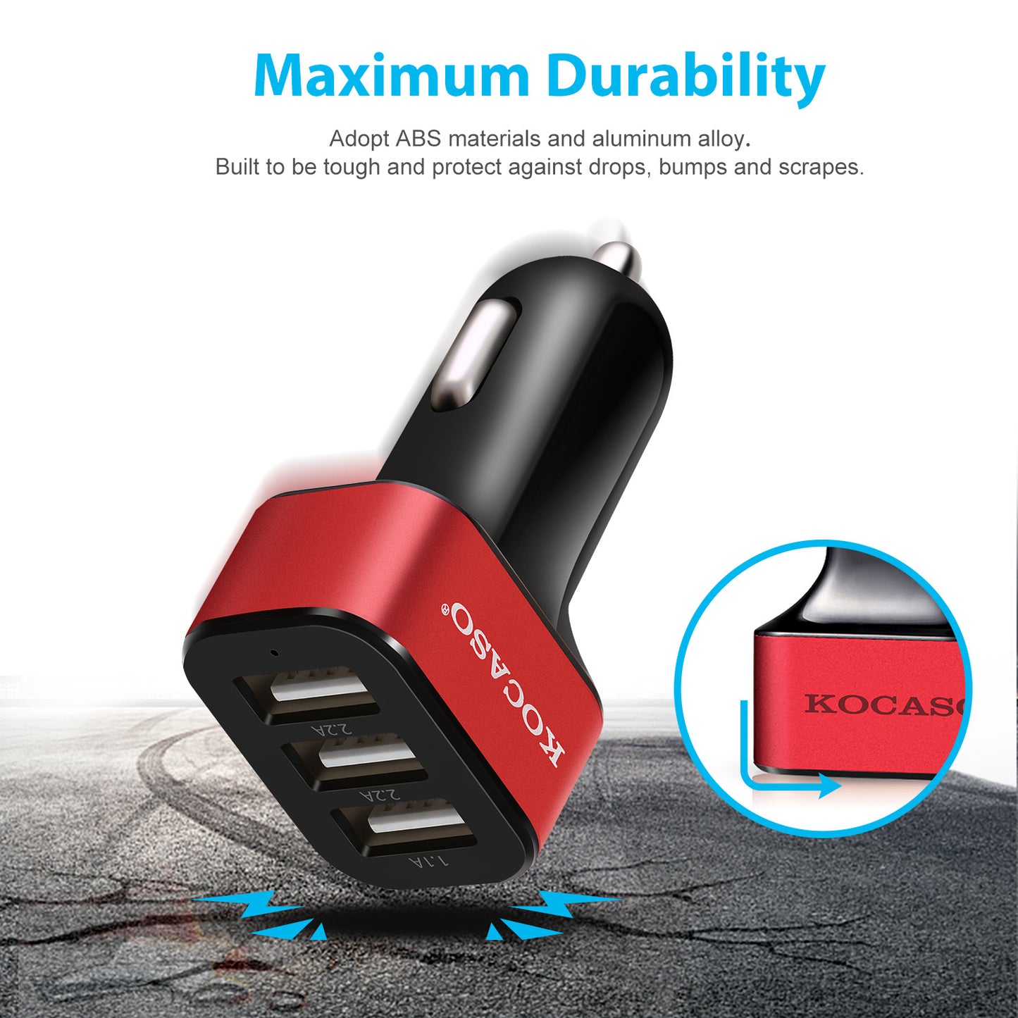 USB Car Charger 30W 5.5A 3 USB Port Cigarette Lighter Charger - Premium Car Electronics Accessories from Rapidvehicles - Just $28.99! Shop now at Rapidvehicles