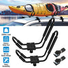 1 Pair Universal J-Bar Kayak Carrier 220LBS Load Heavy Duty Canoe Car Top Mount Carrier Roof Rack with 2Pcs Tie Down Straps - Premium Cargo Racks from Rapidvehicles - Just $59.99! Shop now at Rapidvehicles