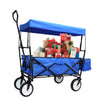 Garden Shopping Beach Cart folding wagon (Blue) - Premium Automotive from Rapidvehicles - Just $90.99! Shop now at Rapidvehicles