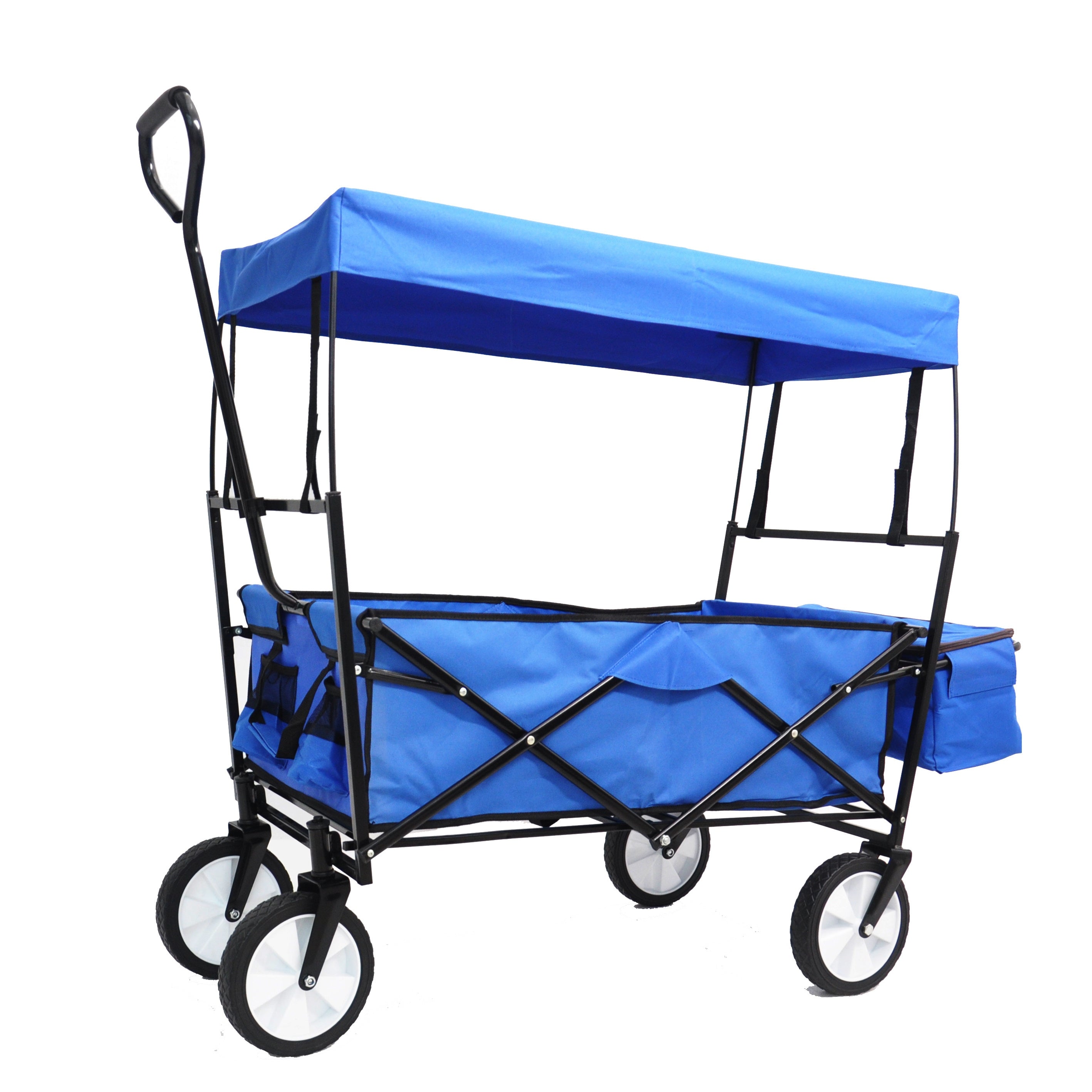 Garden Shopping Beach Cart folding wagon (Blue) - Premium Automotive from Rapidvehicles - Just $90.99! Shop now at Rapidvehicles