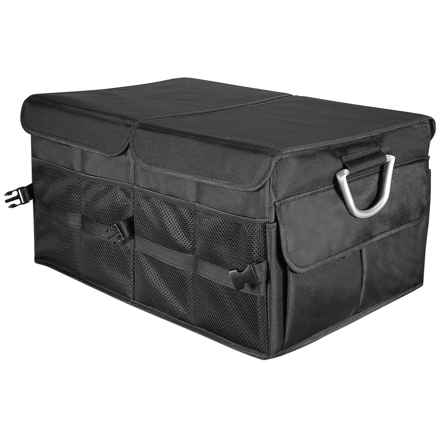 Car Trunk Organizer Collapsible Multi-Compartments Storage Cargo Box/ Cover Nonslip Bottom - Premium Door & Seat Back Organizers from Rapidvehicles - Just $51.99! Shop now at Rapidvehicles