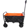 Folding Wagon Garden Shopping Beach Cart (black+yellow) - Premium Cargo Carriers from Rapidvehicles - Just $76.60! Shop now at Rapidvehicles