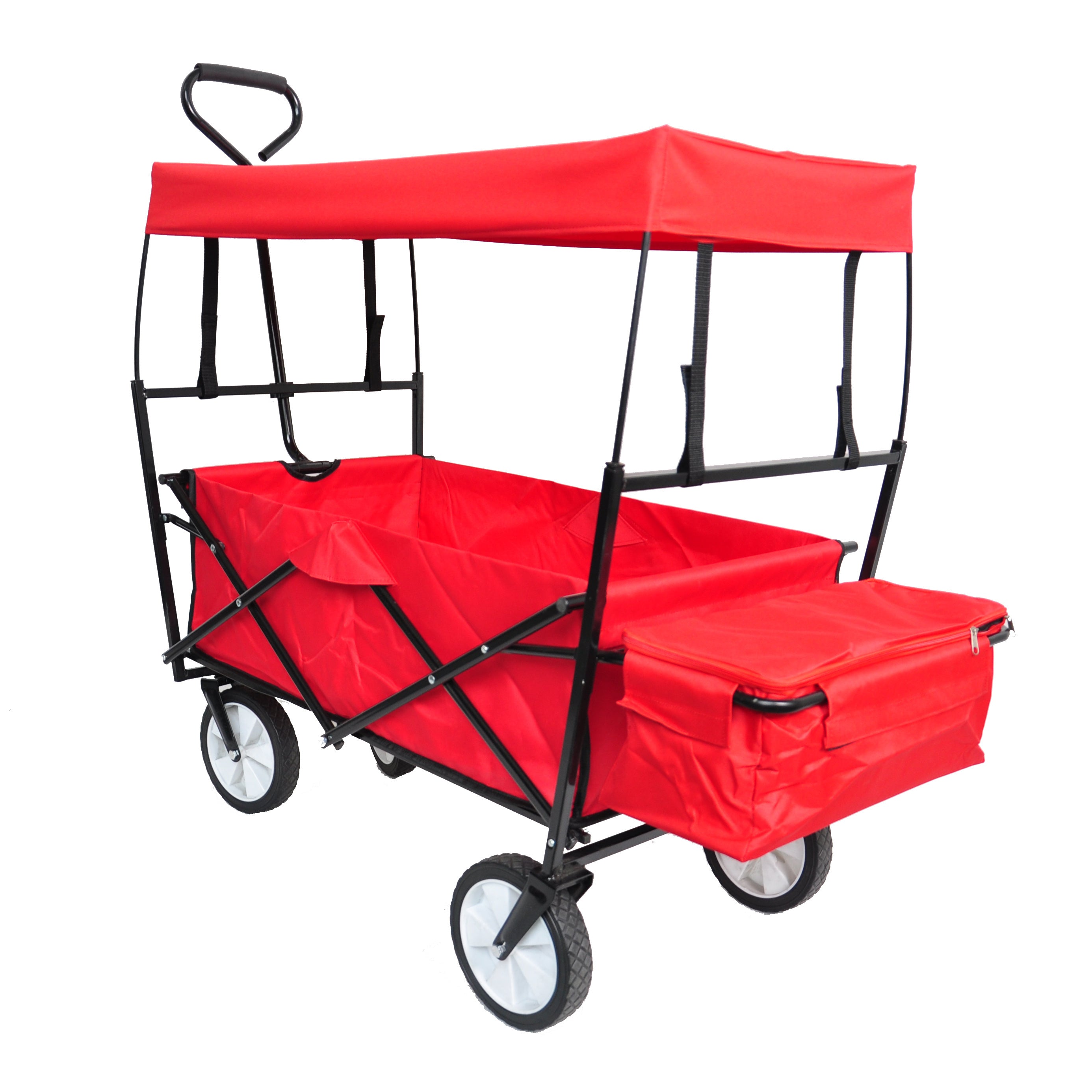 Garden Shopping Beach Cart folding wagon (red) - Premium Cargo Carriers from Rapidvehicles - Just $91.92! Shop now at Rapidvehicles