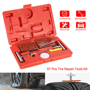 57 Pcs Universal Tire Repair Tools Kit Flat Tire Puncture Repair Tools for Cars Trucks - Premium Tire Repair Kits from Rapidvehicles - Just $39.25! Shop now at Rapidvehicles