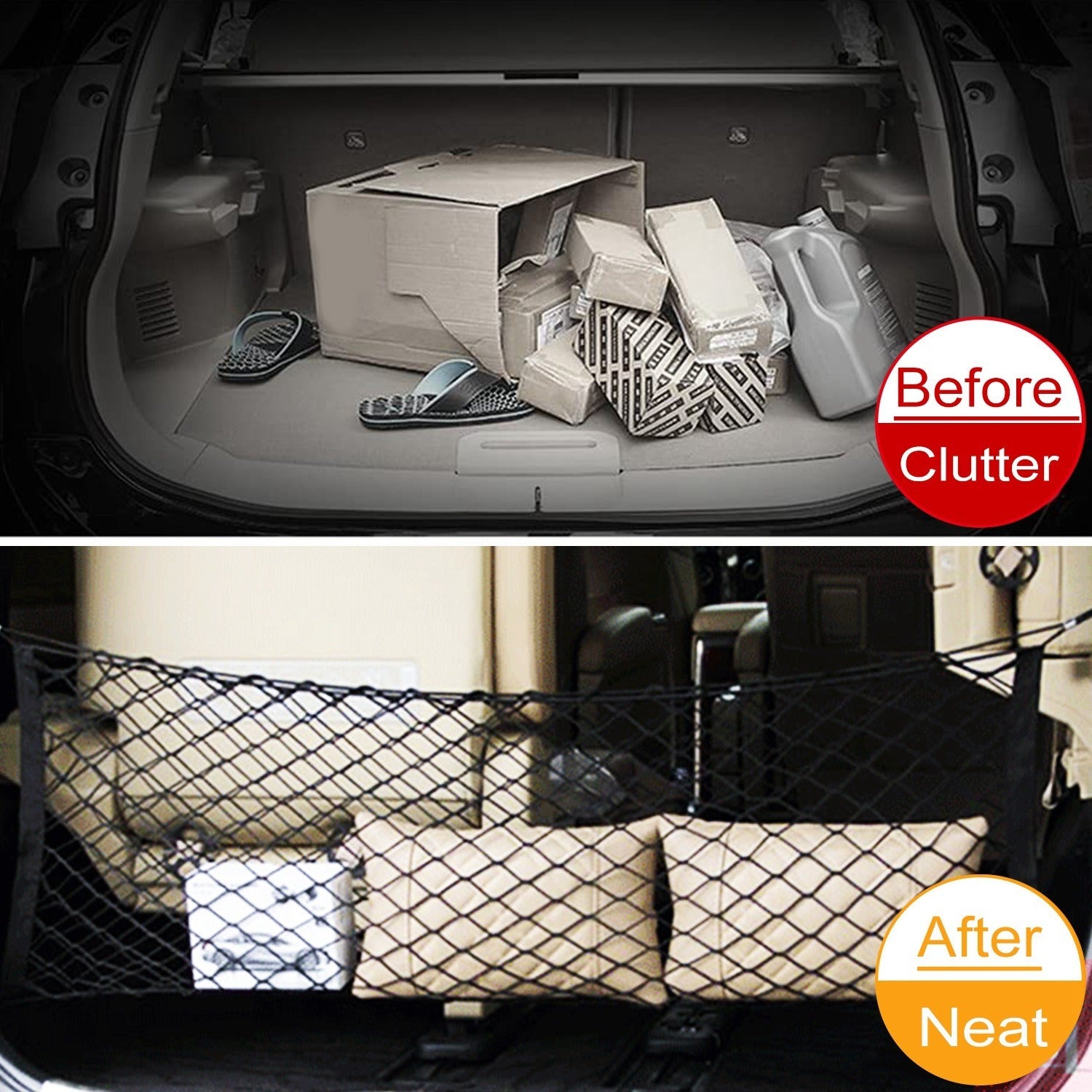 Trunk Cargo Net Stretchable Universal Elastic Truck Net Rear Seat Trunk Storage Organizer Net - Premium Door & Seat Back Organizers from Rapidvehicles - Just $28.99! Shop now at Rapidvehicles