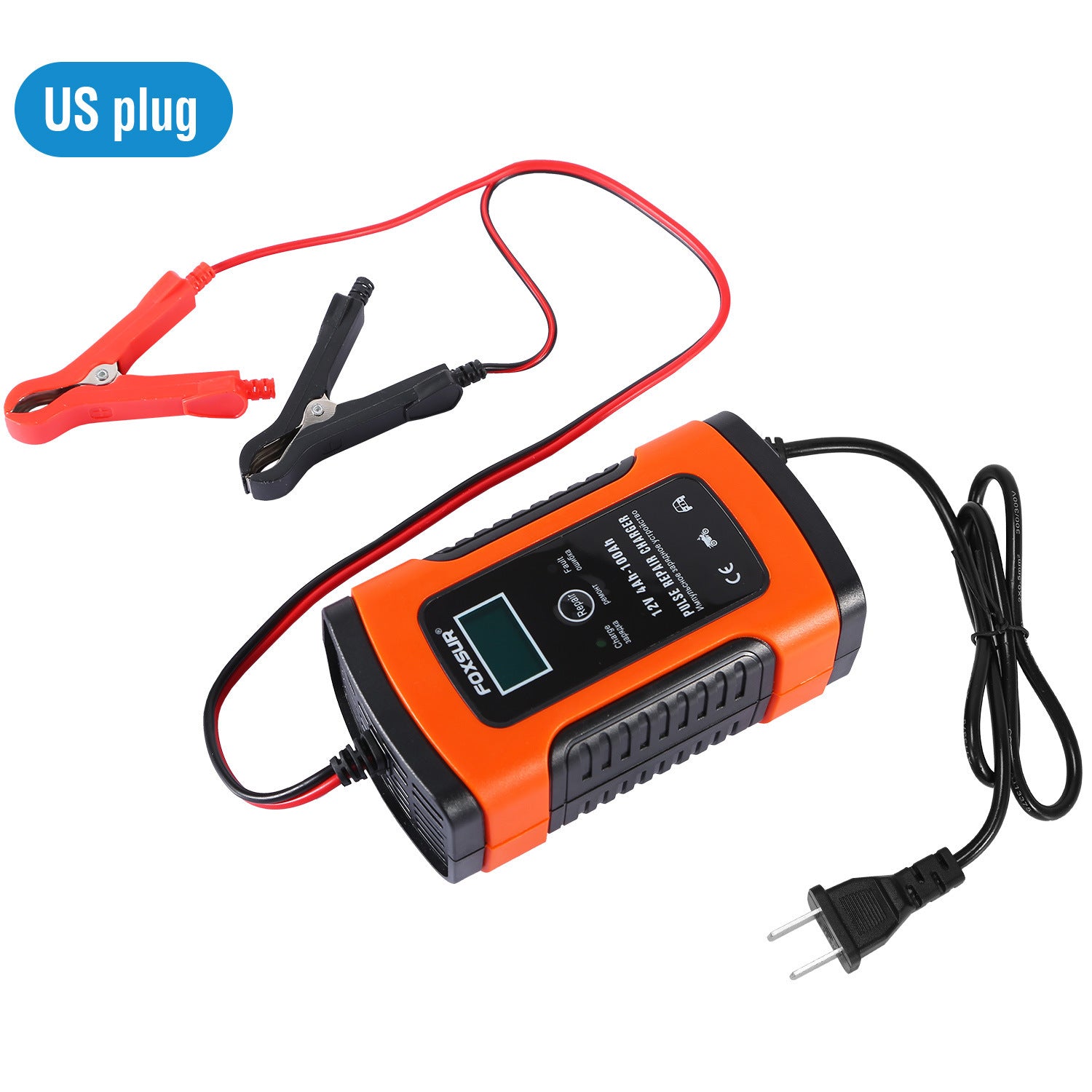 Car Battery Charger 12V 5A LCD Intelligent Auto Motorcycle Boat ATV Recover Pulse Repair - Premium Battery Chargers from Rapidvehicles - Just $40.99! Shop now at Rapidvehicles