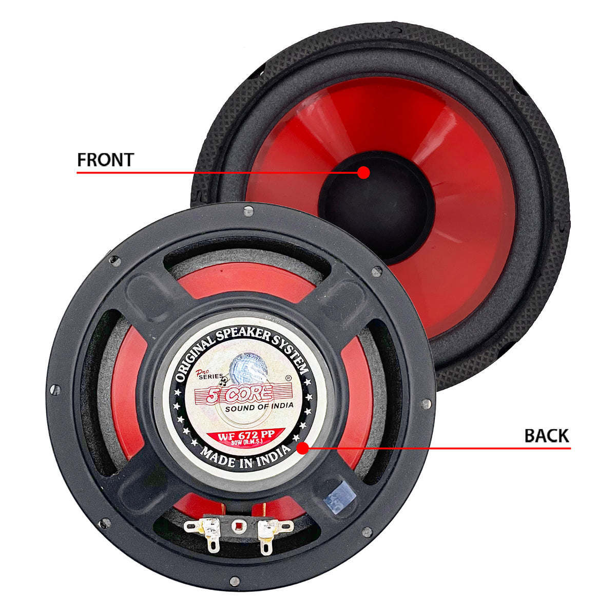 5 Core 6 Inch Subwoofer Speaker Replacement Woofer 300W Peak Pro Audio Component Car Sub Woofer - WF 672 PP - Premium Car Speakers & Speaker Systems from 5 Core - Just $32.42! Shop now at Rapidvehicles