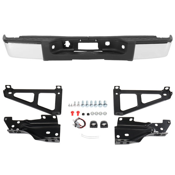 Pickup Rear Bumper Chevrolet Silverado 1500 2007-2013-Silver/Steel/No Hole - Premium Engines & Engine Parts from Rapidvehicles - Just $281.99! Shop now at Rapidvehicles