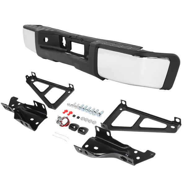 Pickup Rear Bumper Chevrolet Silverado 1500 2007-2013-Silver/Steel/No Hole - Premium Engines & Engine Parts from Rapidvehicles - Just $281.99! Shop now at Rapidvehicles