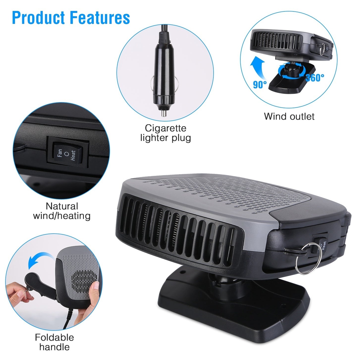 12V 150W Portable Car Auto Heater Heating Fan 2 in 1 Defroster - Premium Other Car Electronics from Rapidvehicles - Just $43.53! Shop now at Rapidvehicles