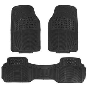 3Pcs Automotive Floor Mats Set Front Rear PVC Rubber Floor Mats Heavy Duty Drive Vehicle Car Mats with Trimmable Design Fit Most Cars SUVs Trucks - Premium Interior Accessories from Rapidvehicles - Just $60.74! Shop now at Rapidvehicles