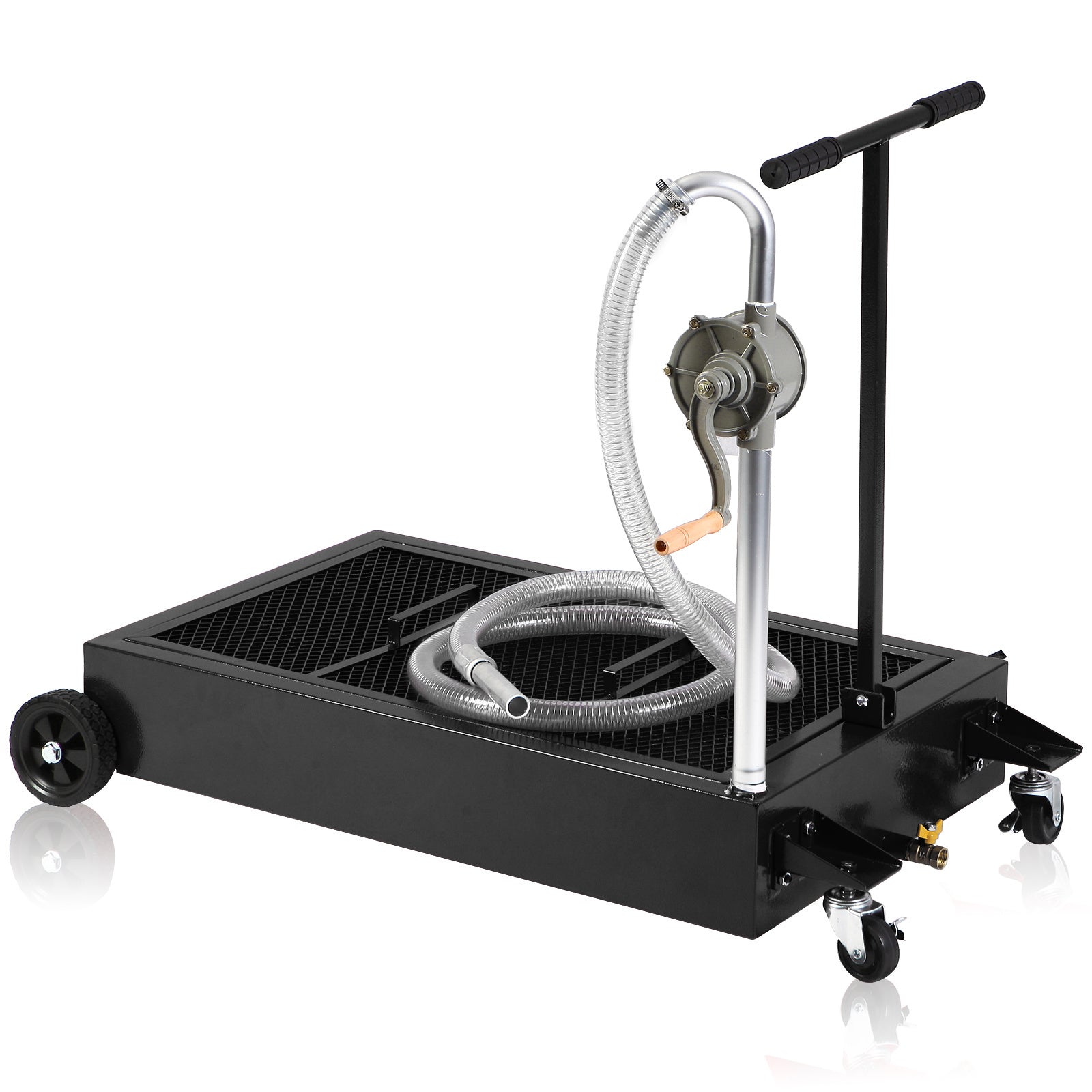 Oil Drain Pan 25 Gallon Low Profile Oil Change Pan with Pump - Premium Cleaning Equipment from Rapidvehicles - Just $394.99! Shop now at Rapidvehicles